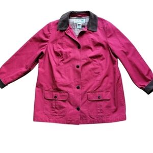 LL Bean Adirondack Chore Barn Utility Jacket Coat Red Brown Wmn 1X